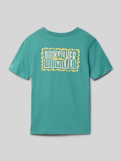 Quiksilver T-shirt met labelprint, model 'GOTAM FOAM' Lagune - 3