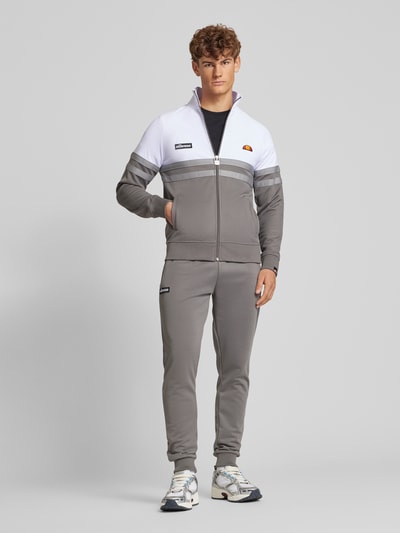 Ellesse Sweatjacke mit Label-Patches Modell 'RIMINI TRACK TOP' Mittelgrau 1