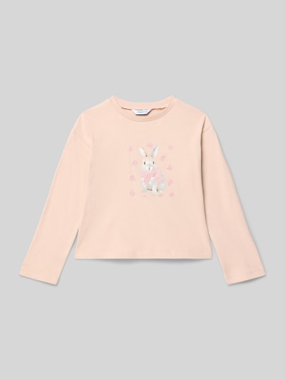 Mayoral Regular fit shirt met lange mouwen en motiefprint Roze - 1