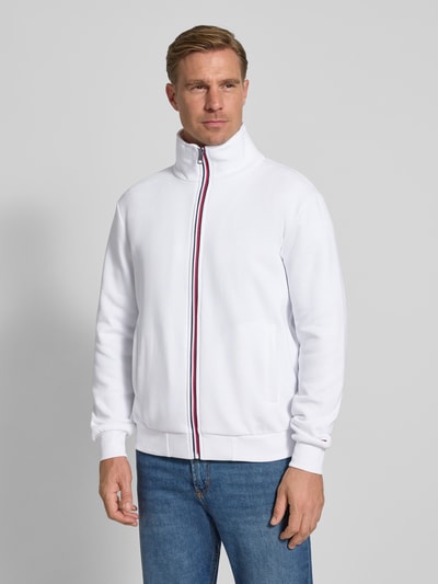 Tommy Hilfiger Regular fit sweatjack van katoenmix Wit - 4