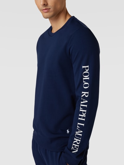 Polo Ralph Lauren Underwear Bluzka z długim rękawem i wyhaftowanym logo model ‘LOOPBACK’ Ciemnoniebieski 3