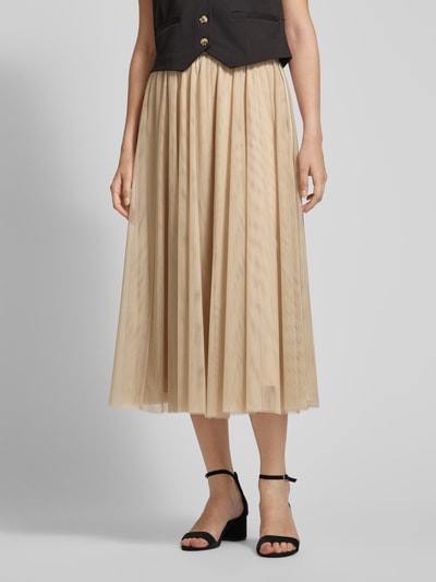 JOOP! Midirok met elastische band met logo, model 'FRIDI' Beige - 4