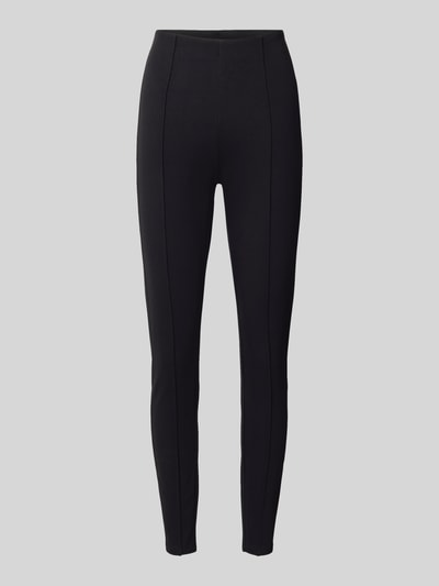 Produktfoto, Skinny Fit Leggings aus Viskose-Mix von Jake*s Casual in Schwarz, schmale Passform, glatte Oberfläche, klare Linien, neutraler Hintergrund