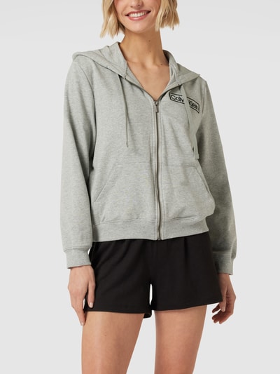 Calvin Klein Underwear Sweatjacke mit Label-Stitching Silber Melange 4