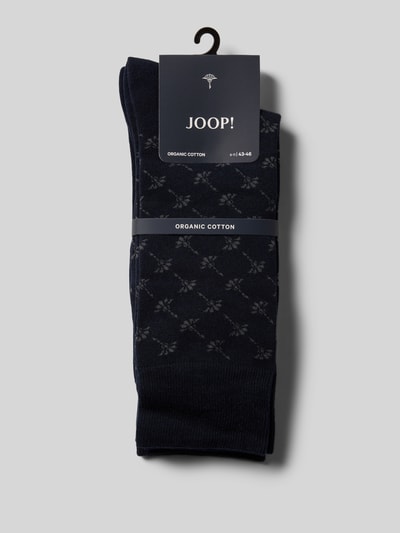 JOOP! Collection Sokken met elastische ribboordjes in een set van 2 paar Marineblauw - 3