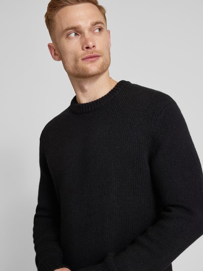 SELECTED HOMME Strickpullover mit Rundhalsausschnitt Modell 'CODY' Black 3