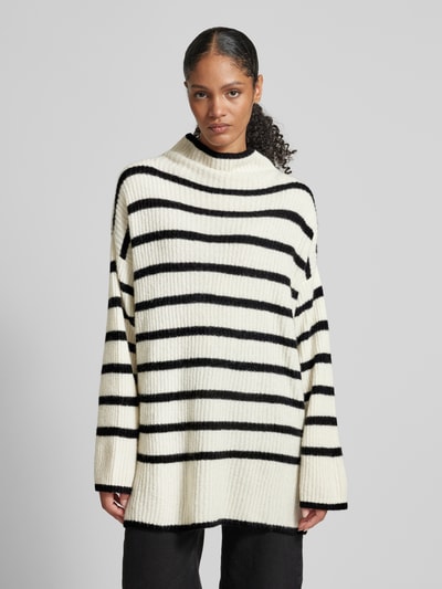 Copenhagen Muse Gebreide pullover met opstaande kraag, model 'BIANCA' Offwhite - 4