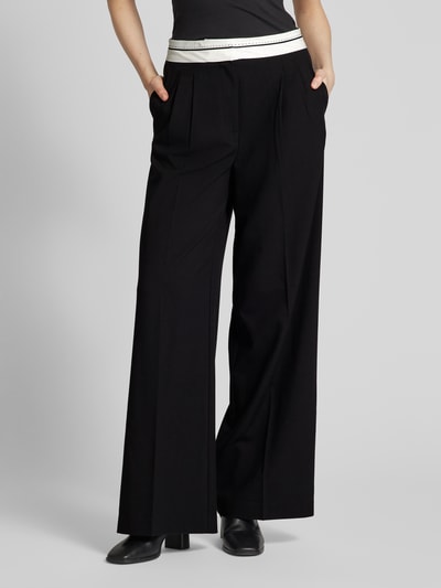 Jake*s Casual Wide Leg Stoffhose mit Bundfalten Black 4