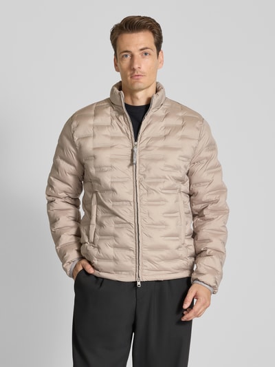 Cinque Gewatteerd jack met opstaande kraag, model 'SURF' Taupe - 4