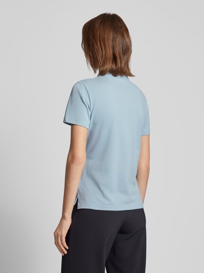 Gant Slim fit poloshirt met labelstitching Lichtblauw - 5