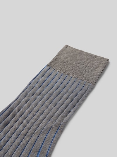 Falke Socken mit Label-Print Modell 'SHADOW' Mittelgrau 2