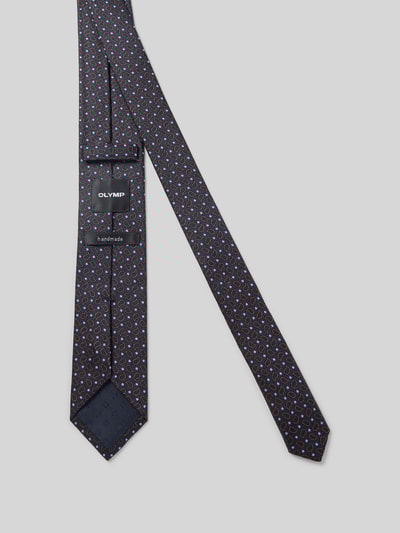 OLYMP Seidenkrawatte mit Strukturmuster Mittelbraun 2