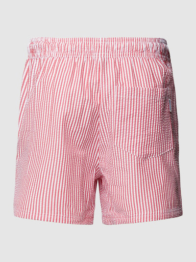 Jack & Jones Zwembroek met labelstitching, model 'FIJI' Lichtrood - 3