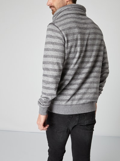 Tom Tailor Sweatshirt mit Streifenmuster im Inside-Out-Look Dunkelblau 5