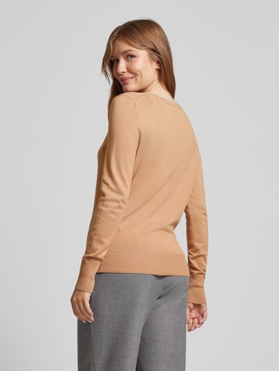 Christian Berg Woman Gebreide pullover met ronde hals Camel gemêleerd - 5