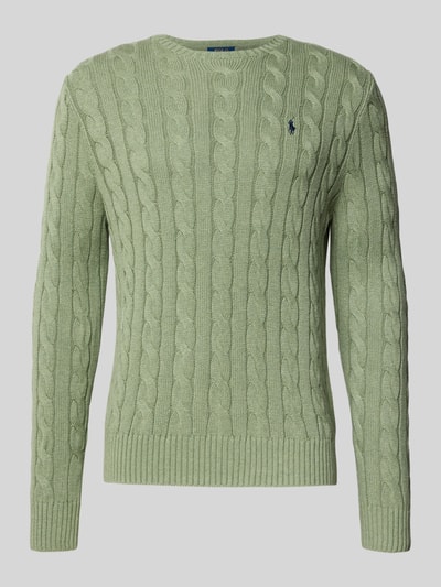 Polo Ralph Lauren Gebreide pullover met labelstitching Lindegroen gemêleerd - 2