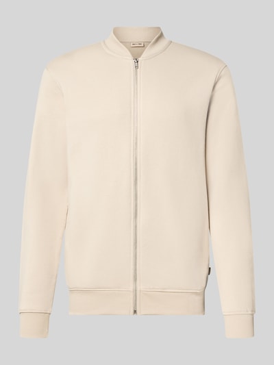 Productfoto, lichte beige regular fit sweatjack van katoenmix, model 'CERES' van ONLY & SONS, Heren Sweatjacke