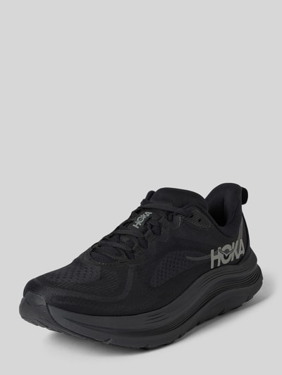 Produktfoto, Sneaker mit Label-Details Modell 'KAWANA 3' von HOKA in Schwarz mit Abgerundete-Spitze, Schnürung, strukturierte Oberfläche, Absatzhöhe 4 cm, Schafthöhe 7 cm, Schaftweite 9 cm