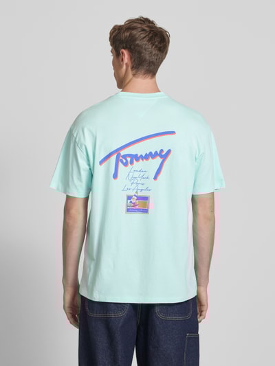 Tommy Jeans Relaxed Fit T-Shirt aus reiner Baumwolle Tuerkis 5