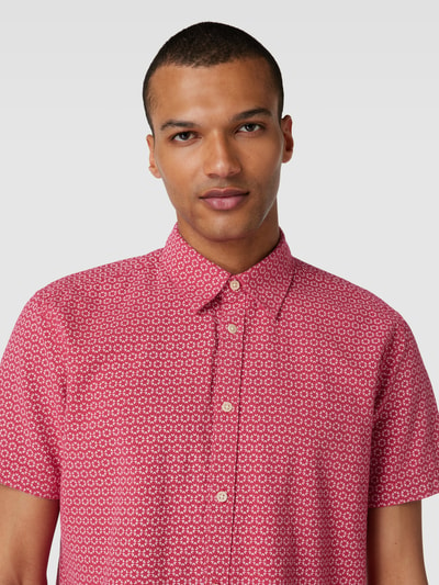 Esprit Regular fit vrijetijdsoverhemd met all-over motief Felroze - 3