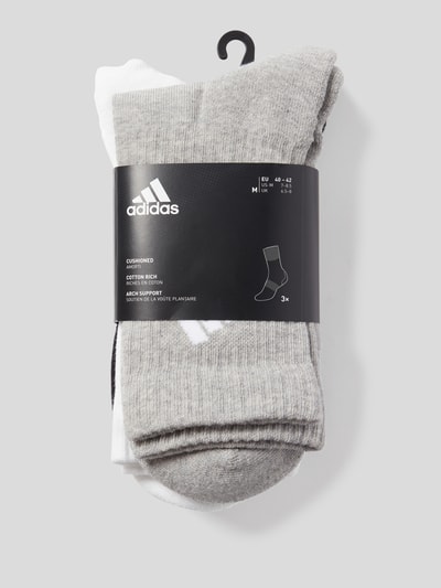 ADIDAS SPORTSWEAR Socken aus elastischem Baumwoll-Mix im 3er-Pack Mittelgrau Melange 3