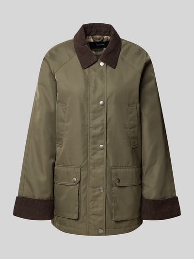 Produktfoto, khaki kurtka pikowana Regular Fit Steppjacke mit Umlegekragen Modell 'WALES' von VERO MODA, gładka faktura, damska kurtka