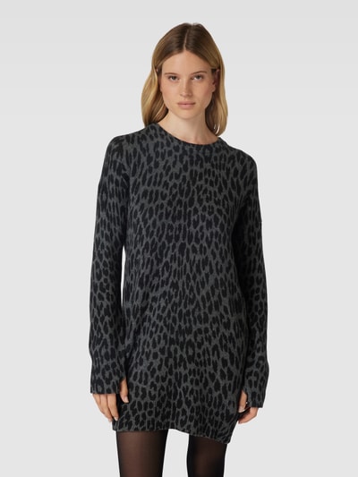 Zadig & Voltaire Minikleid mit Animal-Print Anthrazit 4