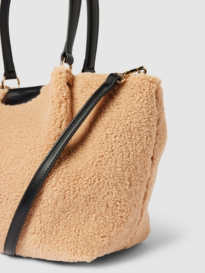 Seidenfelt Shopper mit Teddyfell Modell 'JUTIS' Camel 3