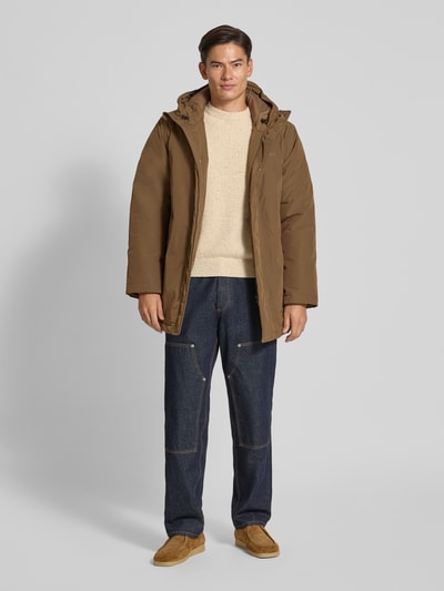 Les Deux Parka mit Stehkragen Modell 'Darius' Dunkelbraun 1