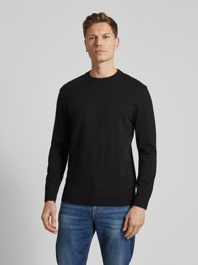 Tom Tailor Denim Regular Fit Strickpullover aus Baumwolle Black 4