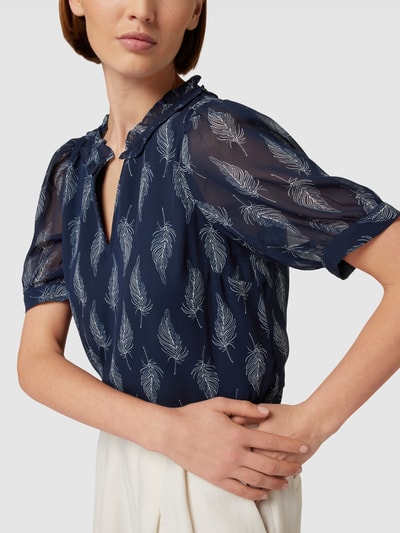 Vero Moda Blouse met pofmouwen, model 'SARA' Marineblauw - 3