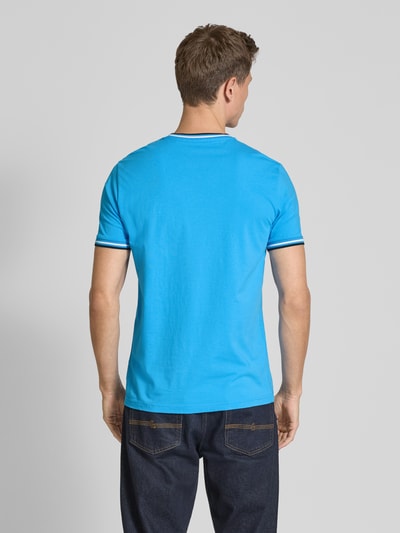 Christian Berg Men T-shirt met ribboorden Oceaanblauw - 5