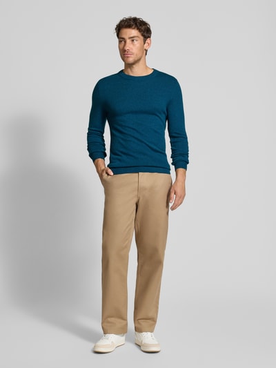 MCNEAL Gebreide pullover van wolmix met kasjmier Petrol gemêleerd - 1