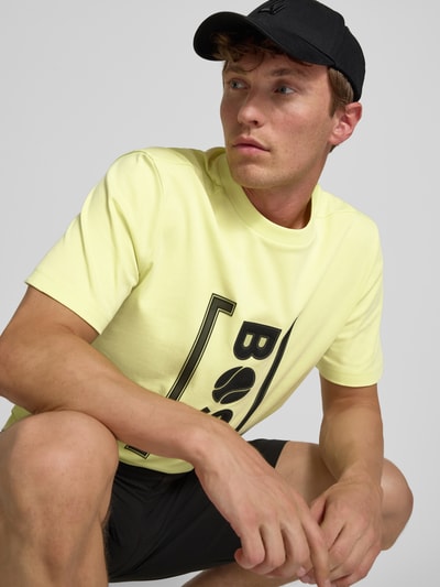 BOSS Green Regular Fit T-Shirt aus reiner Baumwolle Modell 'ICONIC' Hellgruen 3