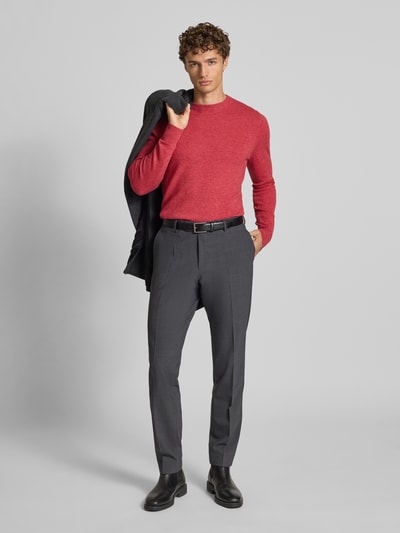 Christian Berg Men Strickpullover aus Wolle-Kaschmir-Mix Metallic Rosa Melange 1