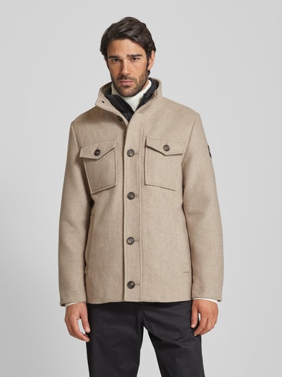 Tom Tailor Regular Fit Jacke mit Wolle Beige 4