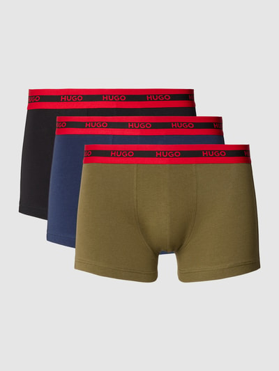 HUGO Boxershort met elastische band in een set van 3 stuks Olijfgroen - 1