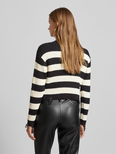 Vero Moda Langarmpullover mit Rundhalsausschnitt Modell 'MERCER' Black 5