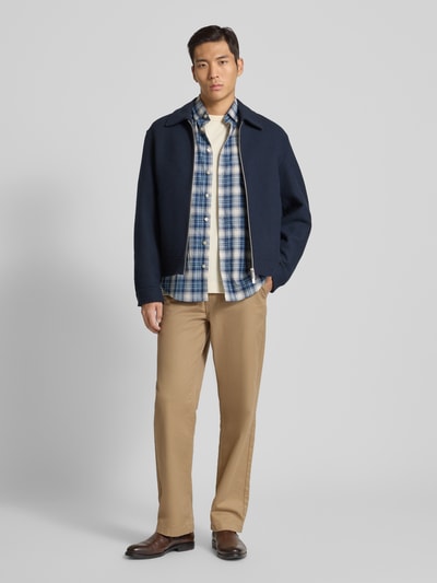 Fynch-Hatton Vrijetijdsoverhemd met knoopsluiting Marineblauw - 1