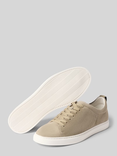 CG – CLUB of GENTS Sneakersy z naturalnej skóry w imitacji weluru model 'Uwin' Jasnozielony 4