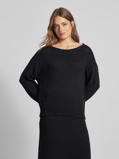 Jake*s Casual Strickpullover mit Rundhalsausschnitt Black 4