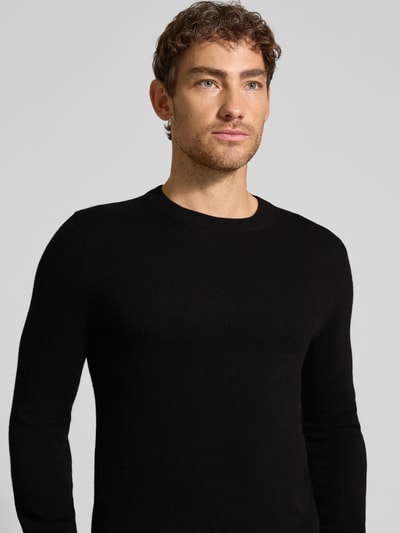 MCNEAL Gebreide pullover van wolmix met kasjmier Zwart - 3