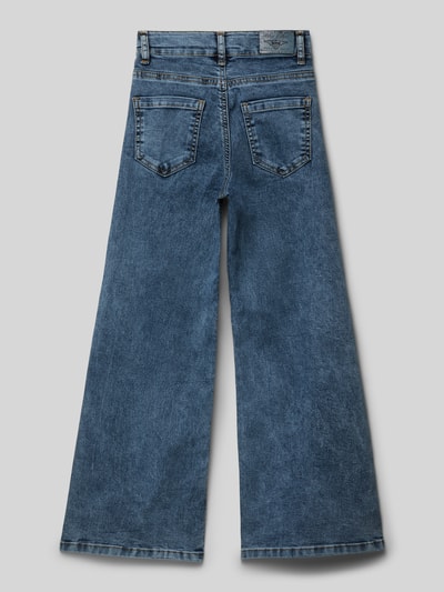 Blue Effect Wide leg jeans met labelpatch Blauw - 3