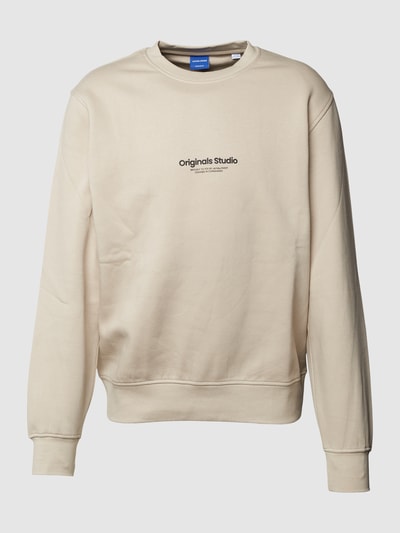 Jack & Jones Sweatshirt mit Label-Print Modell 'VESTERBRO' Offwhite 1