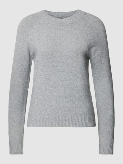 Vero Moda Strickpullover mit Rundhalsausschnitt Modell 'DOFFY' Hellgrau Melange 2