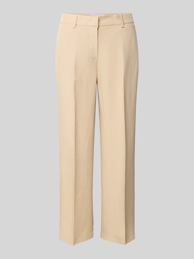 Raffaello Rossi Spodnie materiałowe z prostą nogawką o skróconym kroju model ‘OLESSA’ Beżowy 2