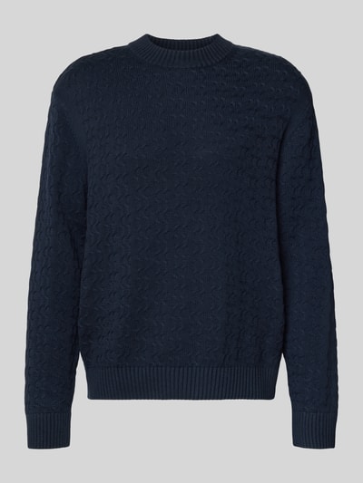 SELECTED HOMME Relaxed fit pullover van puur katoen, model 'PHILIP' Donkerblauw - 2