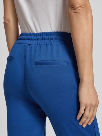 ICHI Joggingbroek met verkorte pasvorm en elastische band Blauw - 3