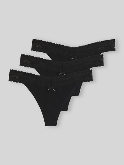 HUGO String aus Baumwoll-Mix im 3er-Pack Black 1