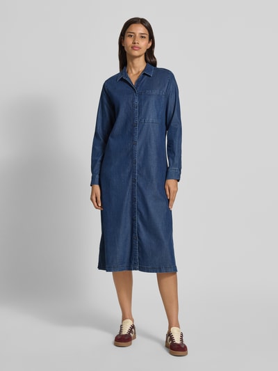 Smith and Soul Sukienka jeansowa z kieszenią na piersi Jeansowy niebieski 4